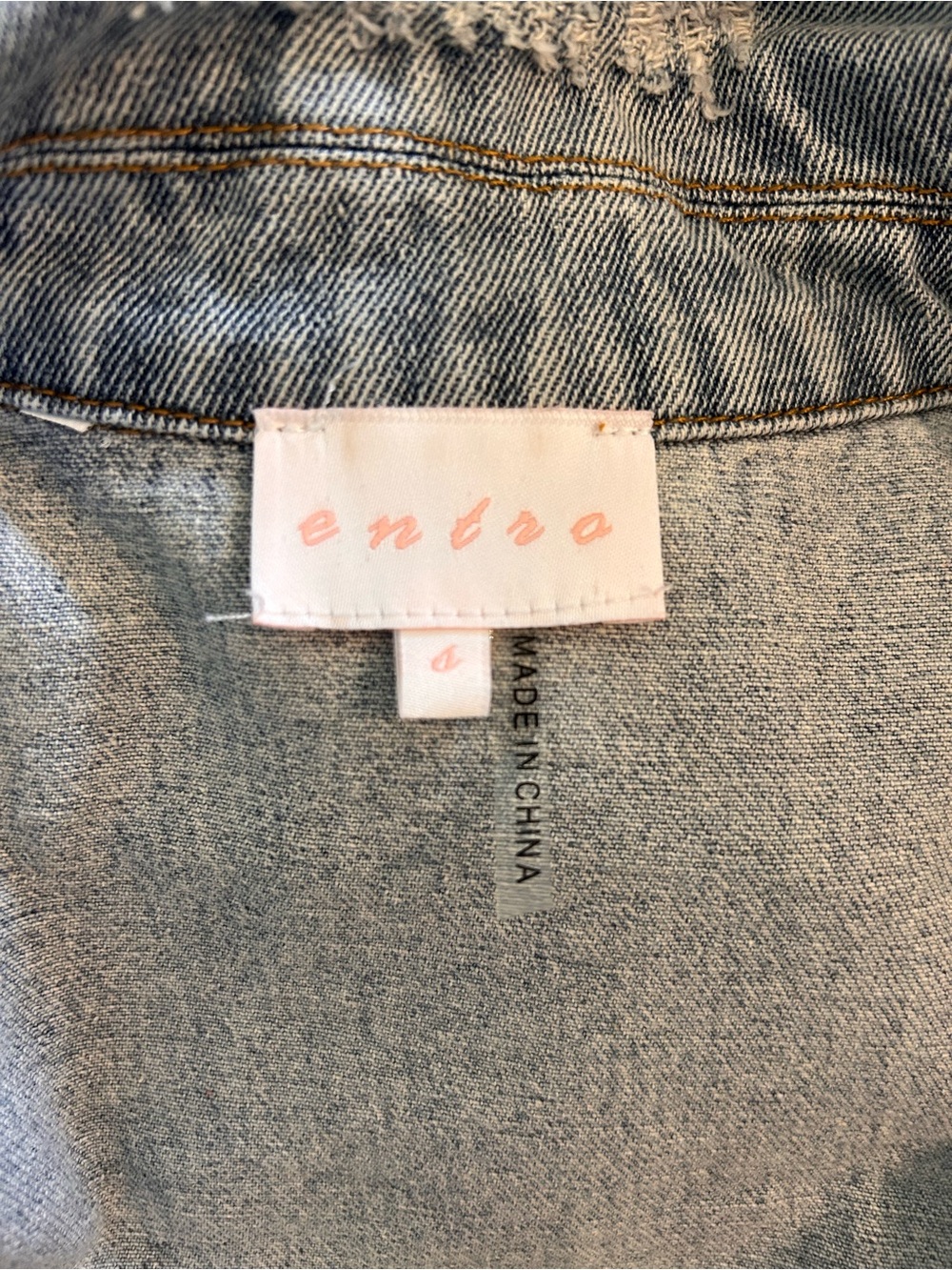 Denim Jacket with western blanket bottom - Picture 3 of 3